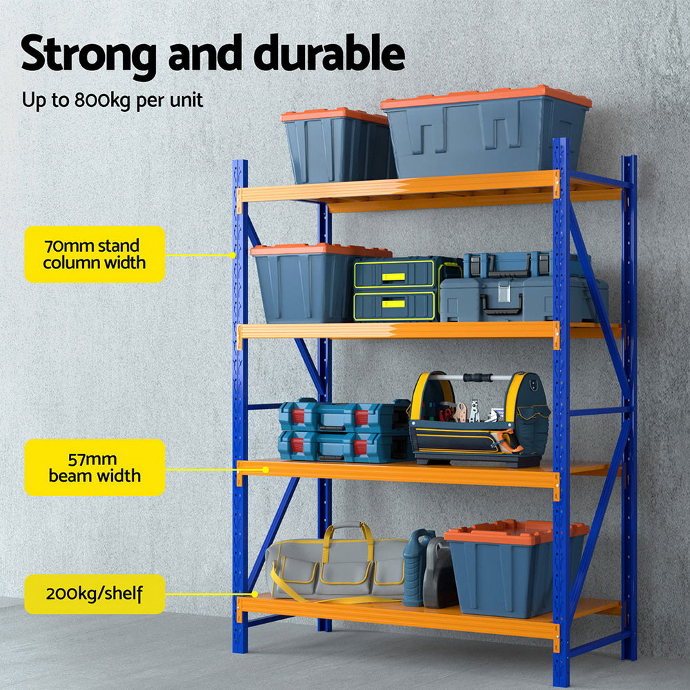 Giantz 2Mx1.5M Warehouse Shelving Garage Rack-Tools &gt; Tools Storage &gt; Utility Trolleys-PEROZ Accessories