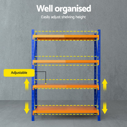 Giantz 2Mx1.5M Warehouse Shelving Garage Rack-Tools &gt; Tools Storage &gt; Utility Trolleys-PEROZ Accessories