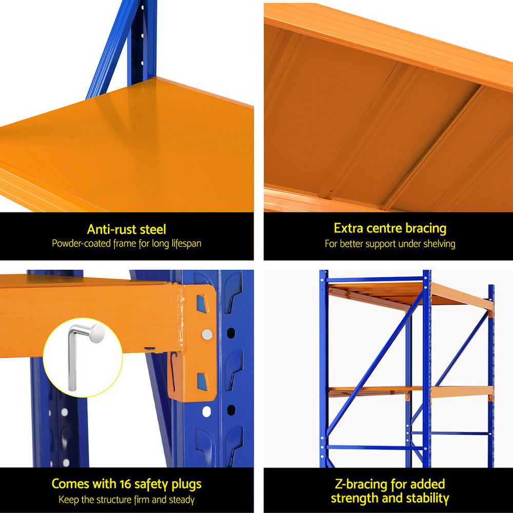 Giantz 2Mx1.5M Warehouse Shelving Garage Rack-Tools &gt; Tools Storage &gt; Utility Trolleys-PEROZ Accessories