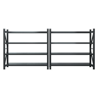 Giantz 4Mx1.8M Garage Shelving Warehouse Rack Black-Tools &gt; Tools Storage &gt; Wall Storage Racks-PEROZ Accessories