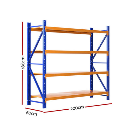 Giantz 2Mx1.8M Warehouse Shelving Garage Rack-Tools &gt; Tools Storage &gt; Utility Trolleys-PEROZ Accessories