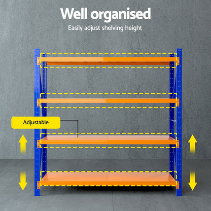 Giantz 2Mx1.8M Warehouse Shelving Garage Rack-Tools &gt; Tools Storage &gt; Utility Trolleys-PEROZ Accessories