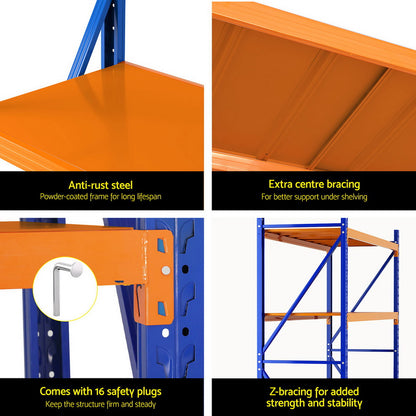 Giantz 2Mx1.8M Warehouse Shelving Garage Rack-Tools &gt; Tools Storage &gt; Utility Trolleys-PEROZ Accessories