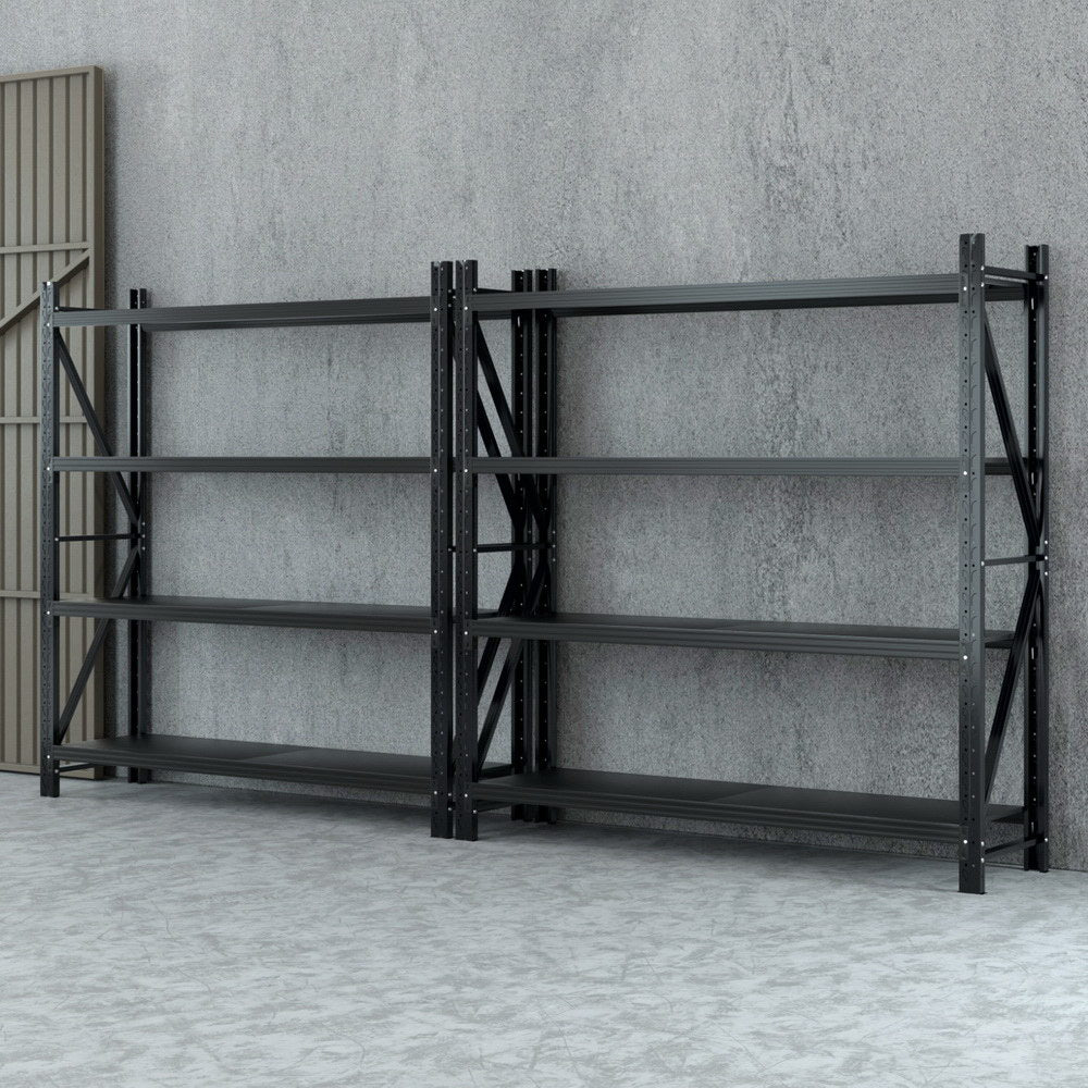 Giantz 4Mx2M Garage Shelving Warehouse Rack Black-Tools &gt; Tools Storage &gt; Wall Storage Racks-PEROZ Accessories