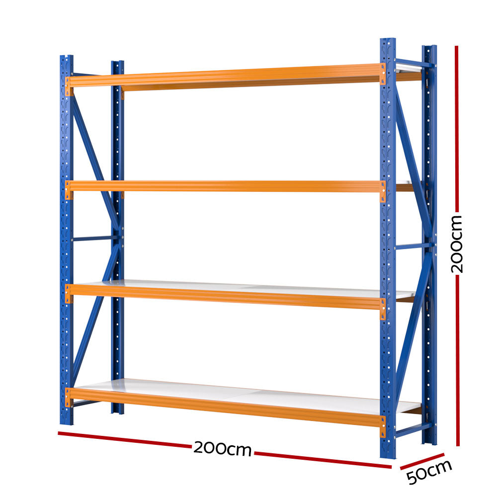 Giantz 2Mx2M Garage Shelving Warehouse Rack Pallet Racking Storage Shelf Blue-Tools &gt; Tools Storage &gt; Wall Storage Racks-PEROZ Accessories