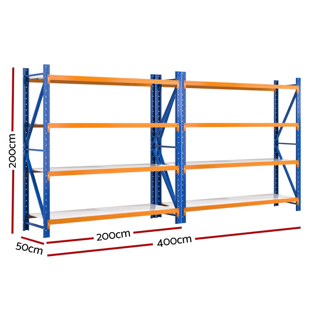Giantz 4Mx2M Garage Shelving Warehouse Rack-Tools &gt; Tools Storage &gt; Wall Storage Racks-PEROZ Accessories