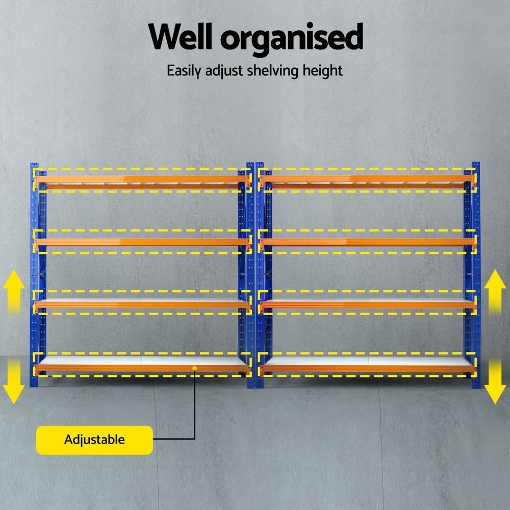 Giantz 4Mx2M Garage Shelving Warehouse Rack-Tools &gt; Tools Storage &gt; Wall Storage Racks-PEROZ Accessories