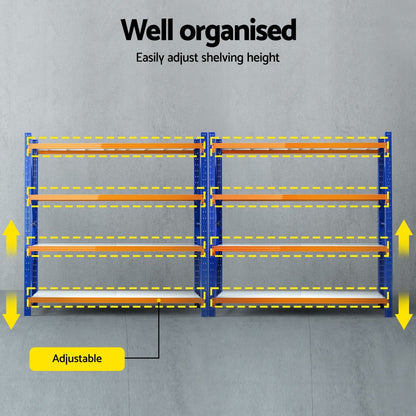Giantz 4Mx2M Garage Shelving Warehouse Rack-Tools &gt; Tools Storage &gt; Wall Storage Racks-PEROZ Accessories