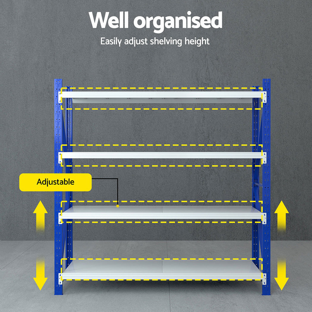 Giantz 2Mx2M Warehouse Shelving Garage Rack-Tools &gt; Tools Storage &gt; Utility Trolleys-PEROZ Accessories