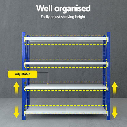 Giantz 2Mx2M Warehouse Shelving Garage Rack-Tools &gt; Tools Storage &gt; Utility Trolleys-PEROZ Accessories