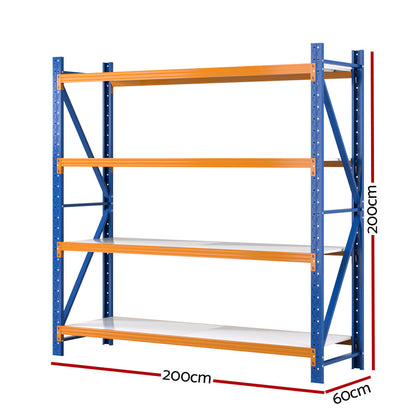 Giantz 2Mx2M Garage Shelving Warehouse Rack Pallet Racking Storage Shelf Blue-Tools &gt; Tools Storage &gt; Wall Storage Racks-PEROZ Accessories