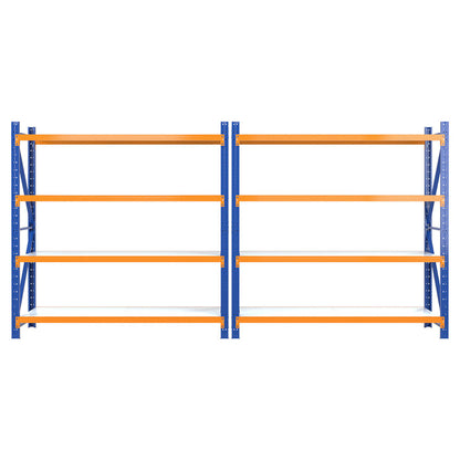 Giantz 4Mx2M Garage Shelving Warehouse Rack Orange-Tools &gt; Tools Storage &gt; Wall Storage Racks-PEROZ Accessories