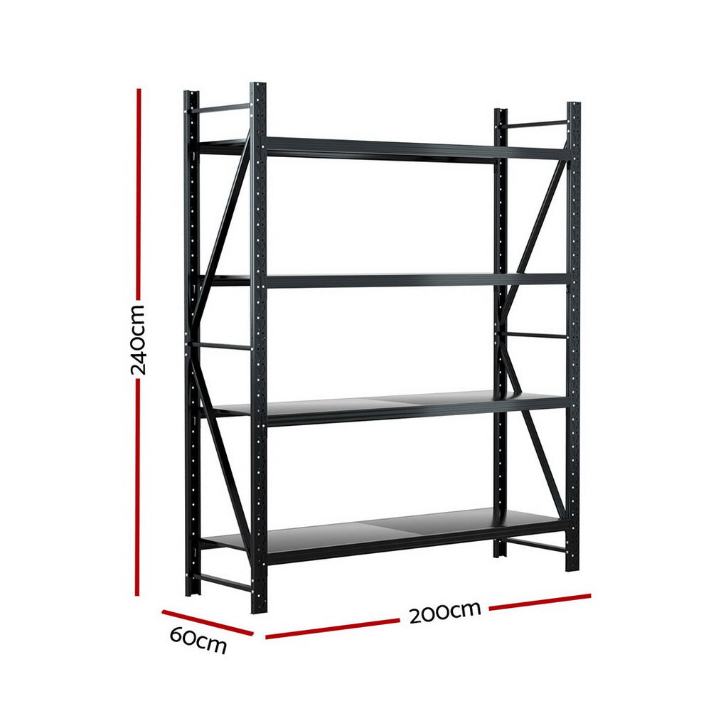 Giantz 2.4Mx2M Warehouse Shelving Garage Rack-Tools &gt; Tools Storage &gt; Utility Trolleys-PEROZ Accessories
