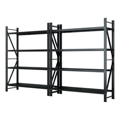 Giantz 4Mx2.4M Garage Shelving Warehouse Rack Black-Tools &gt; Tools Storage &gt; Wall Storage Racks-PEROZ Accessories