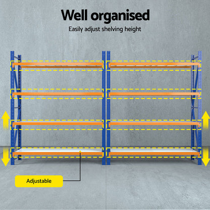 Giantz 4Mx2.4M Garage Shelving Warehouse Rack-Tools &gt; Tools Storage &gt; Wall Storage Racks-PEROZ Accessories