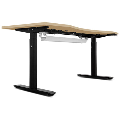 WalkingPad C2 Treadmill + ErgoDesk Automatic Standing Desk 1500mm in Oak/Black + Cable Management Tray-Walking Pad-PEROZ Accessories