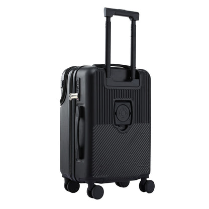 Wanderlite 20" Luggage Suitcase Front Pocket Travel Carry On TSA Black-Home &amp; Garden > Travel > Suitcases-PEROZ Accessories