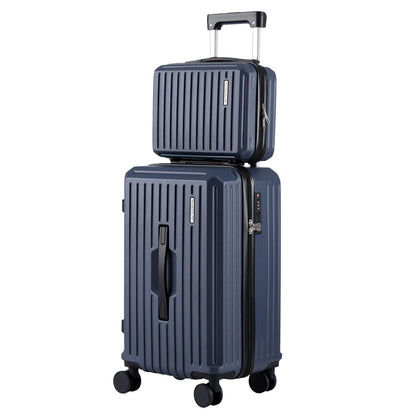 Wanderlite 2pcs Trunk Luggage Suitcase Travel Carry On TSA Lock 12" 20" Navy-Home &amp; Garden > Travel > Suitcases-PEROZ Accessories