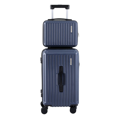 Wanderlite 2pcs Trunk Luggage Suitcase Travel Carry On TSA Lock 12" 20" Navy-Home &amp; Garden > Travel > Suitcases-PEROZ Accessories