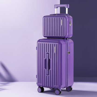 Wanderlite 2pcs Trunk Luggage Suitcase Travel Carry On TSA Lock 12" 20" Purple-Home &amp; Garden > Travel > Suitcases-PEROZ Accessories