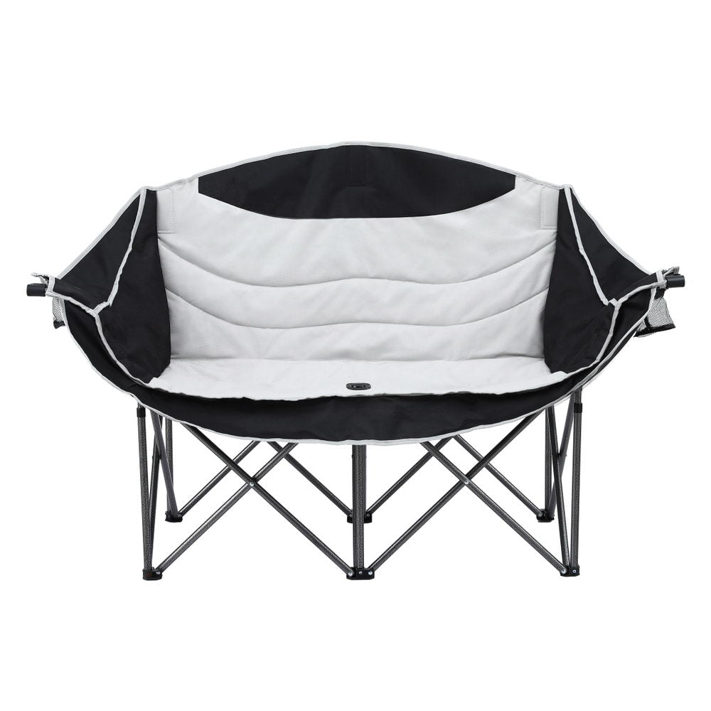 Weisshorn Camping Chair Double Folding Moon Chair Portable Seat 240KG-Outdoor Recreation > Camping > Camp Furniture-PEROZ Accessories