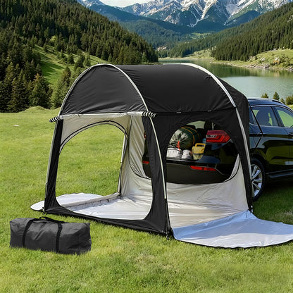 Weisshorn Camping Tent Car SUV Rear Hatchback Tents Canopy Portable Outdoor Family Black-Outdoor Recreation &gt; Camping &gt; Tents-PEROZ Accessories