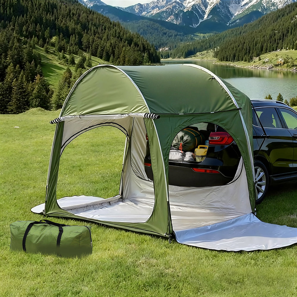 Weisshorn Camping Tent Car SUV Rear Hatchback Tents Canopy Portable Outdoor Family green-Outdoor Recreation &gt; Camping &gt; Tents-PEROZ Accessories