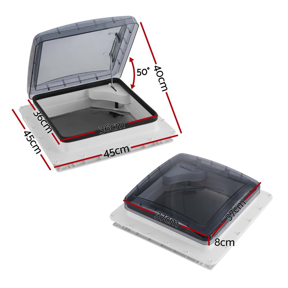 Weisshorn Caravan Roof Vent Air Exhaust Hatch RV Motorhome Camper White-Outdoor Recreation > Camping > Caravan Accessories-PEROZ Accessories