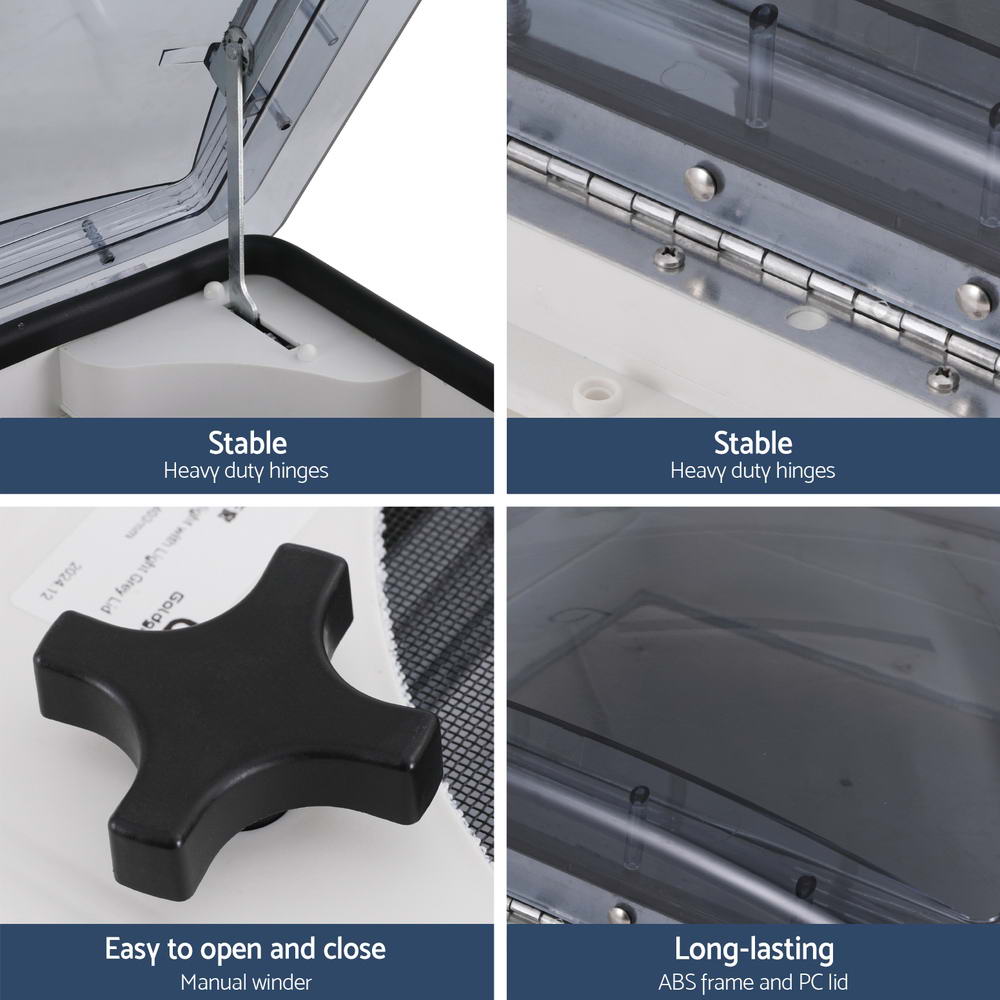 Weisshorn Caravan Roof Vent Air Exhaust Hatch RV Motorhome Camper White-Outdoor Recreation > Camping > Caravan Accessories-PEROZ Accessories