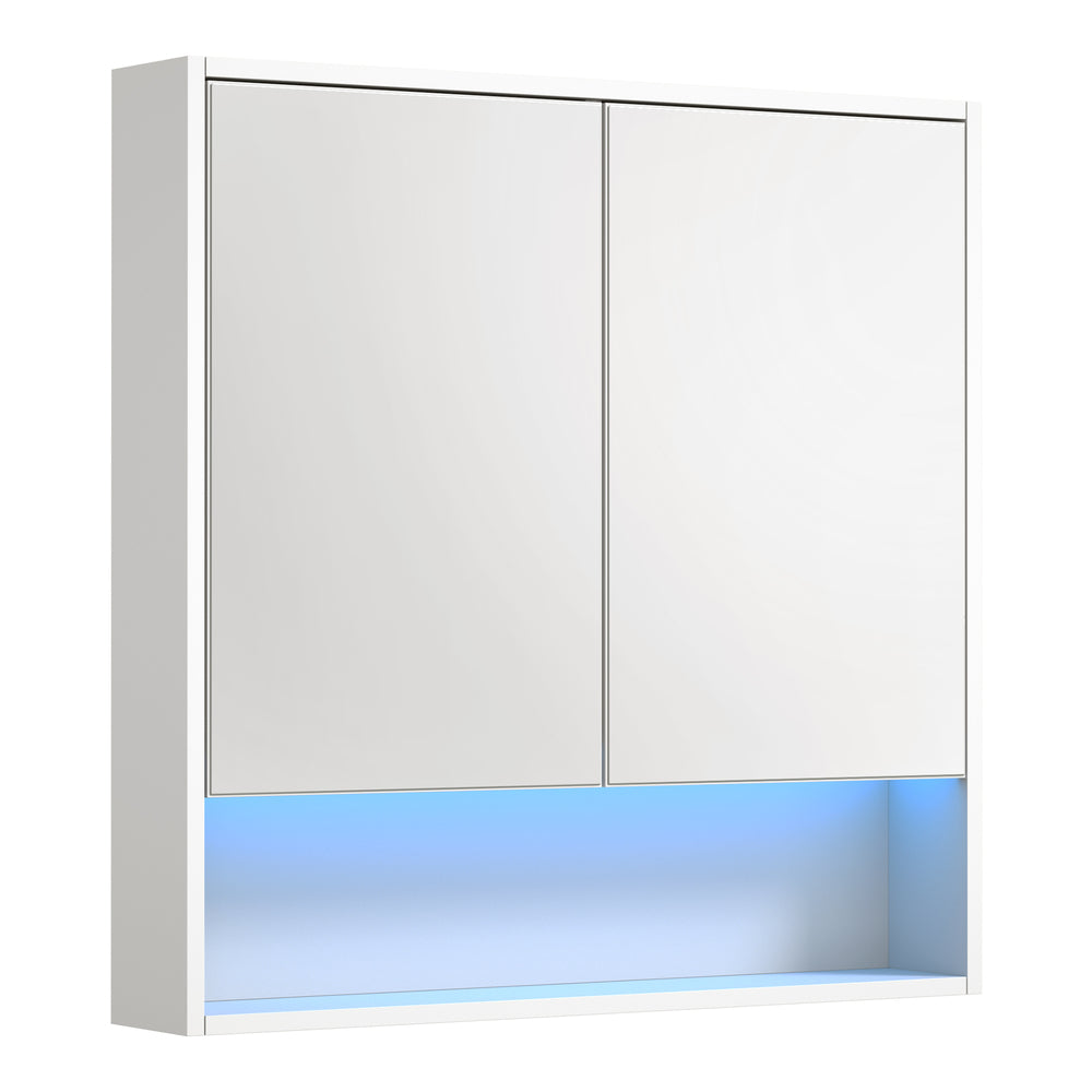 Welba Bathroom Mirror Cabinet LED Wall Storage 750x750mm-Bathroom Cabinet-PEROZ Accessories