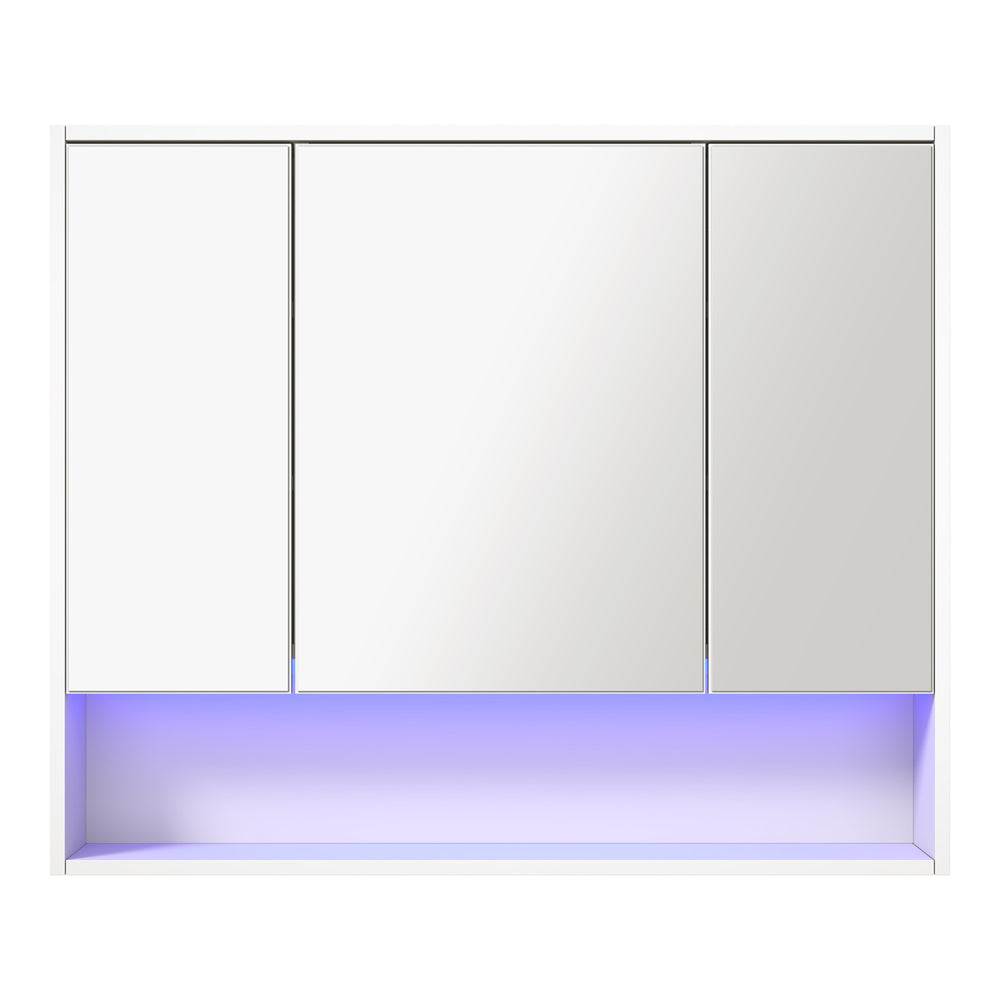 Welba Bathroom Mirror Cabinet LED Wall Storage 900x750mm-Bathroom Cabinet-PEROZ Accessories