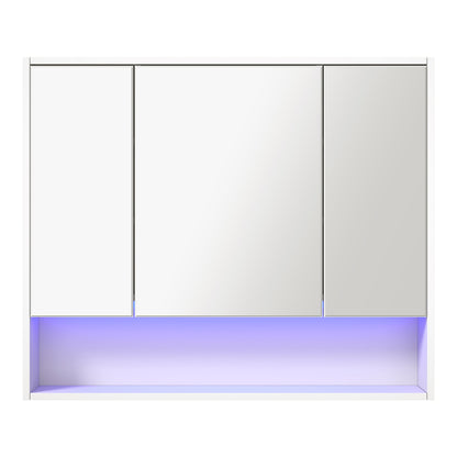 Welba Bathroom Mirror Cabinet LED Wall Storage 900x750mm-Bathroom Cabinet-PEROZ Accessories