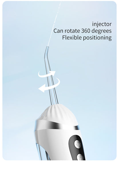White Portable Ultrasonic Oral Irrigator with 3 Cleaning Modes Smart Teeth Cleaning Machine-Oral Care-PEROZ Accessories