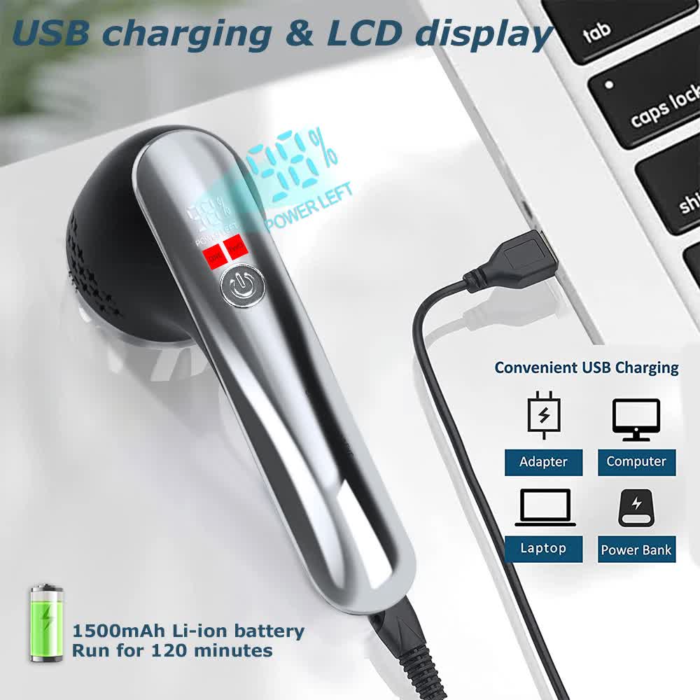 White Rechargeable Electric Foot Grinder with Suction - Complete 10-Piece Pedicure Kit-Foot Care-PEROZ Accessories