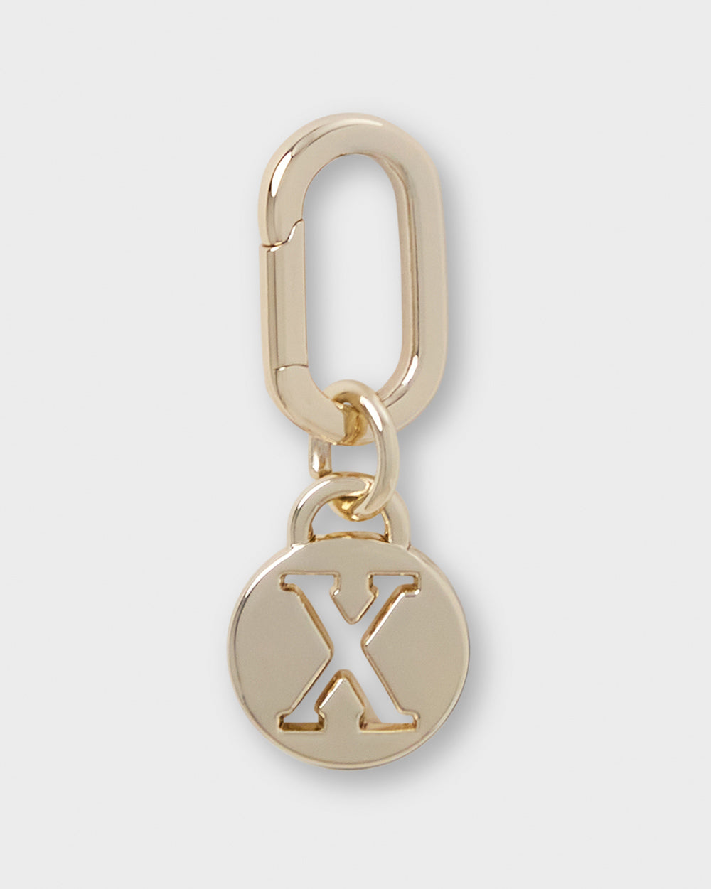 Letter X Charm With Oval Hinge Ring Clip-Accessories-PEROZ Accessories