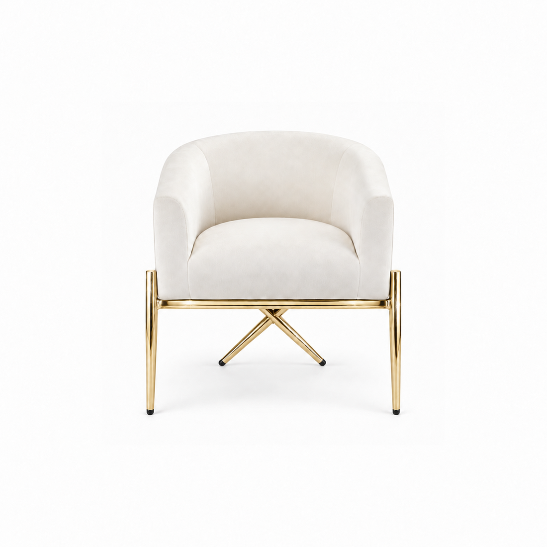 Artiss Armchair Velvet Lounge Accent Chair Nursing Sofa White, Single Sofa Armchair for Living Room, Bedroom, Office and Vanity.-Furniture > Bar Stools &amp; Chairs > Arm Chairs &amp; Recliners-PEROZ Accessories