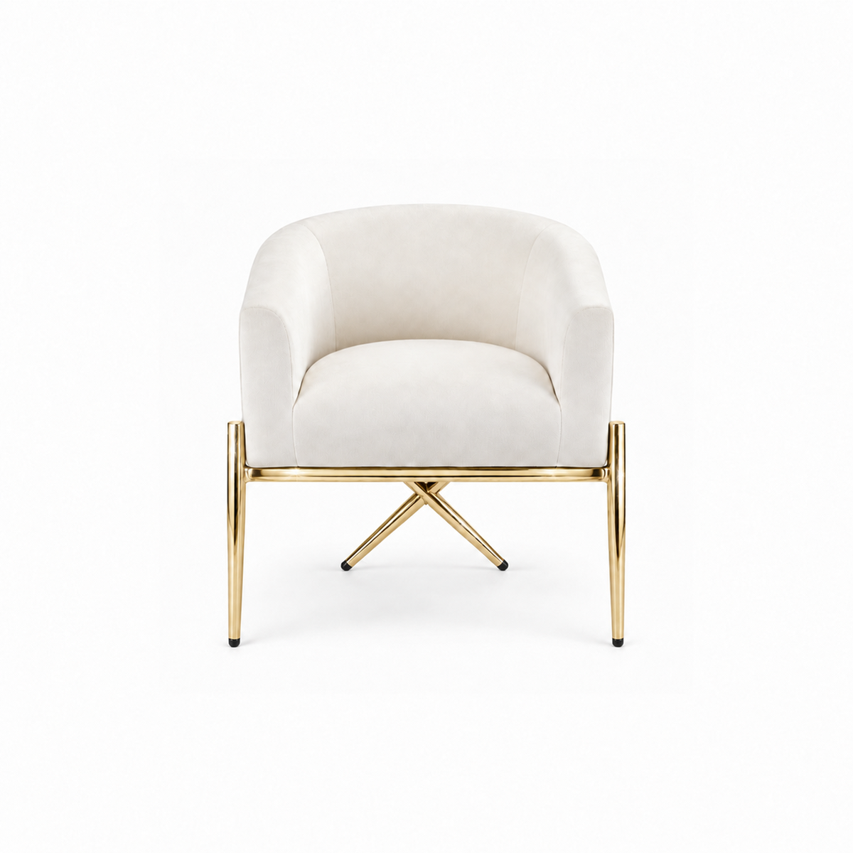 Artiss Armchair Velvet Lounge Accent Chair Nursing Sofa White, Single Sofa Armchair for Living Room, Bedroom, Office and Vanity.-Furniture > Bar Stools &amp; Chairs > Arm Chairs &amp; Recliners-PEROZ Accessories