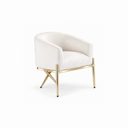 Artiss Armchair Velvet Lounge Accent Chair Nursing Sofa White, Single Sofa Armchair for Living Room, Bedroom, Office and Vanity.-Furniture > Bar Stools &amp; Chairs > Arm Chairs &amp; Recliners-PEROZ Accessories