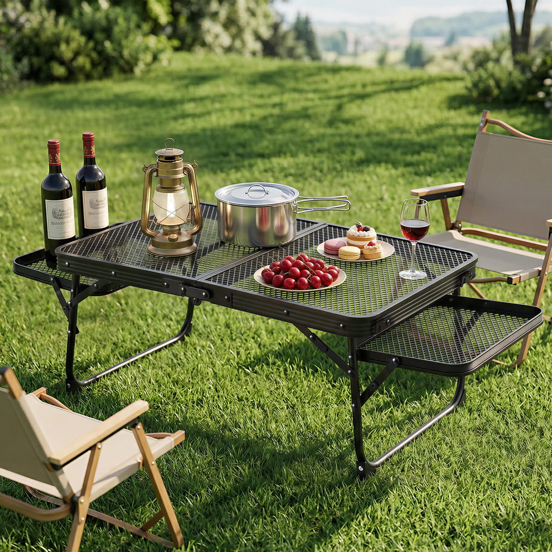 Weisshorn Camping Table Mesh Desktop Lightweight Portable Outdoor Folding Grill Desk-Outdoor Recreation > Camping > Camping Appliances-PEROZ Accessories