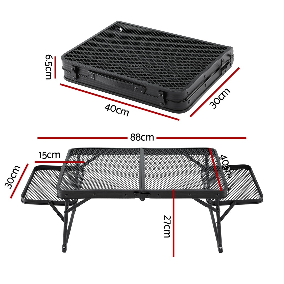 Weisshorn Camping Table Mesh Desktop Lightweight Portable Outdoor Folding Grill Desk-Outdoor Recreation > Camping > Camping Appliances-PEROZ Accessories