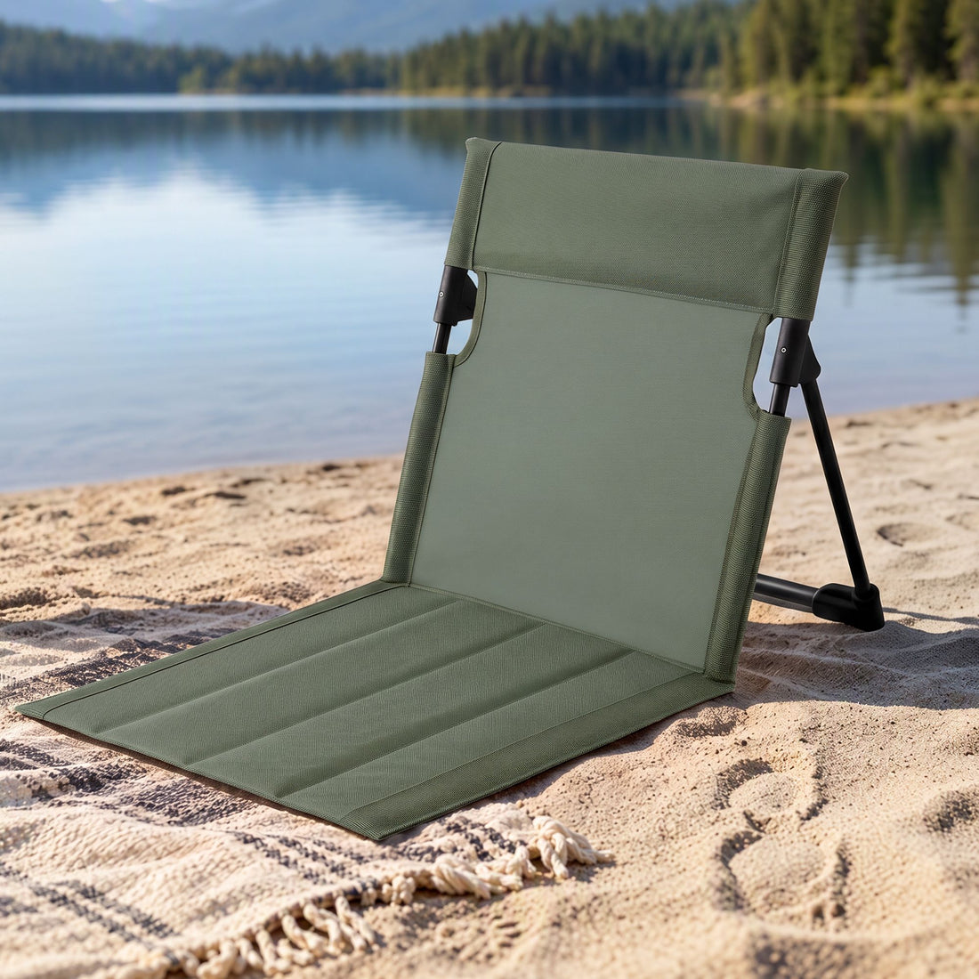 Weisshorn Foldable Camping Chair Oxford Aluminum Alloy Backrest 70kg Green-Outdoor Recreation > Camping > Camp Furniture-PEROZ Accessories