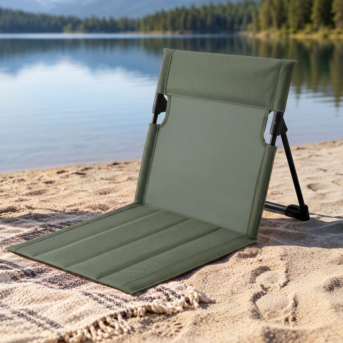 Weisshorn Foldable Camping Chair Oxford Aluminum Alloy Backrest 70kg Green-Outdoor Recreation > Camping > Camp Furniture-PEROZ Accessories