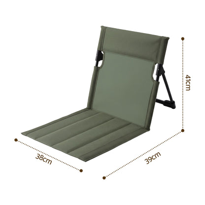 Weisshorn Foldable Camping Chair Oxford Aluminum Alloy Backrest 70kg Green-Outdoor Recreation > Camping > Camp Furniture-PEROZ Accessories