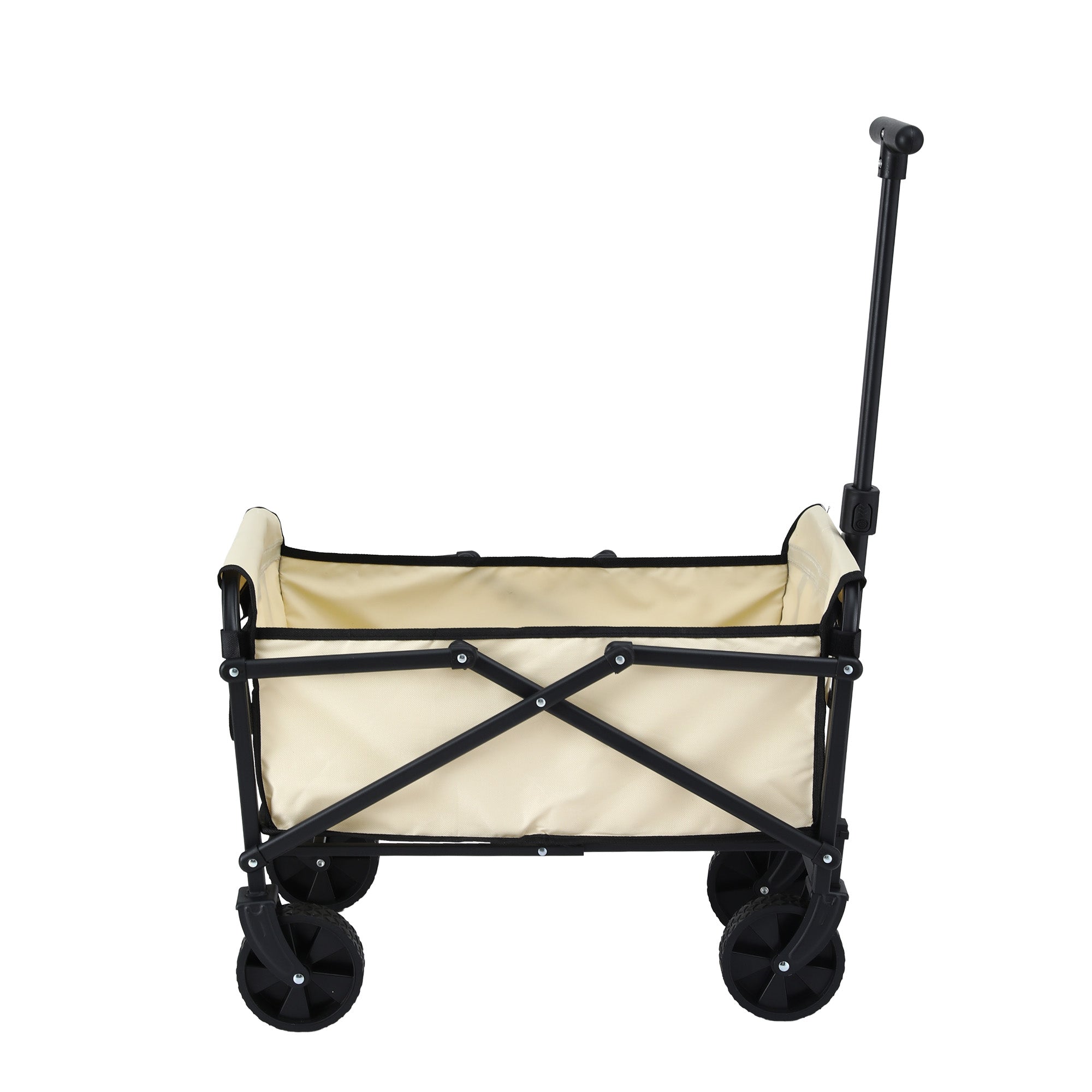 Gardeon Garden Cart Folding Trolley Camping Wagon Barrow Outdoor Beach Beige-Home &amp; Garden > Garden Tools > Spreaders &amp; Wheelbarrows-PEROZ Accessories