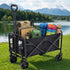 Gardeon Garden Cart Folding Trolley Camping Wagon Barrow Outdoor Beach Black-Home & Garden > Garden Tools > Spreaders & Wheelbarrows-PEROZ Accessories