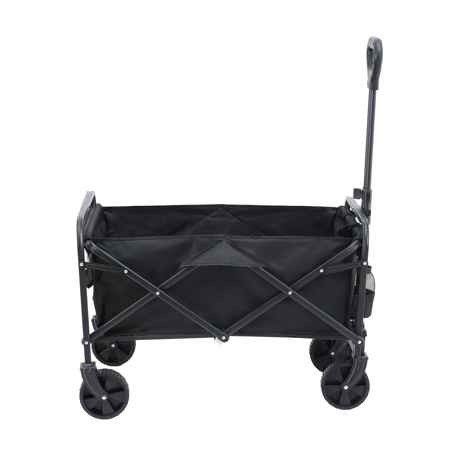 Gardeon Garden Cart Folding Trolley Camping Wagon Barrow Outdoor Beach Black-Home &amp; Garden > Garden Tools > Spreaders &amp; Wheelbarrows-PEROZ Accessories