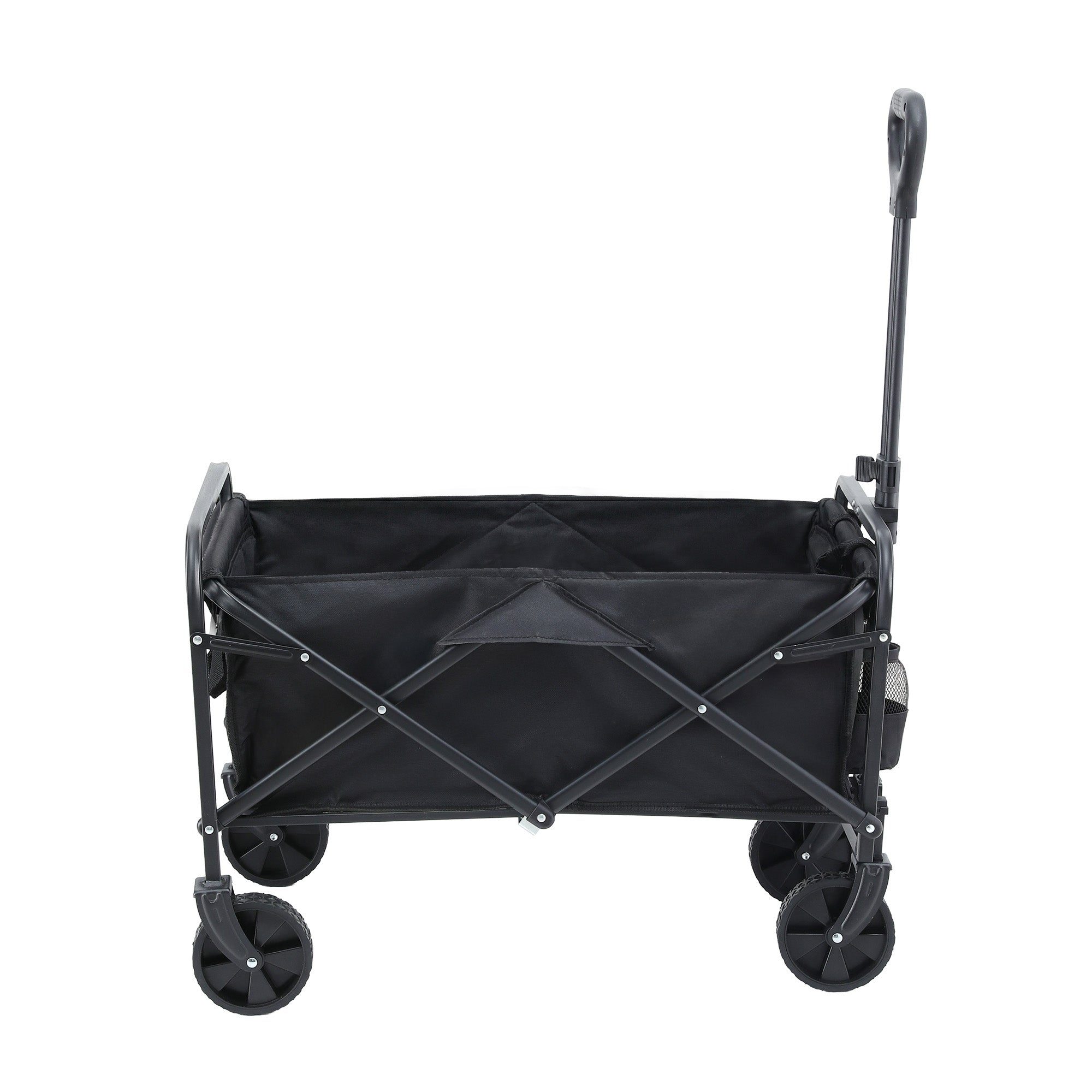 Gardeon Garden Cart Folding Trolley Camping Wagon Barrow Outdoor Beach Black-Home &amp; Garden > Garden Tools > Spreaders &amp; Wheelbarrows-PEROZ Accessories