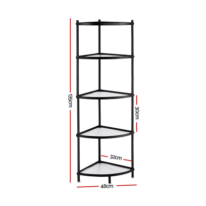 Artiss 5-Tier Kitchen Corner Shelf Rack Stand Microwave Metal Storage Shelves-Appliances > Kitchen Appliances > Kitchen Appliance Accessories-PEROZ Accessories