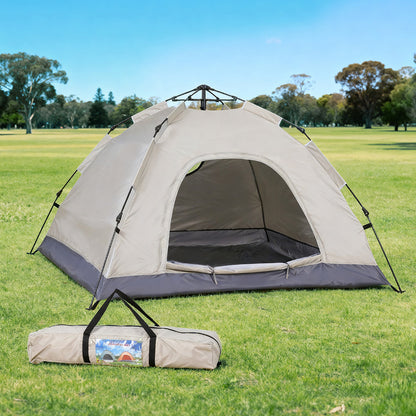 Weisshorn Camping Tent Instant Tent Pop up 2 Person Outdoor Hiking Tents Hiking Beige-Outdoor Recreation &gt; Camping &gt; Tents-PEROZ Accessories