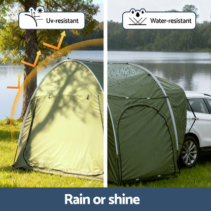 Weisshorn Camping Tent Car SUV Rear Hatchback Tents Canopy Portable Outdoor Family green-Outdoor Recreation &gt; Camping &gt; Tents-PEROZ Accessories